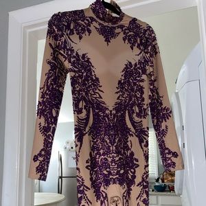 Purple & Nude Jumpsuit